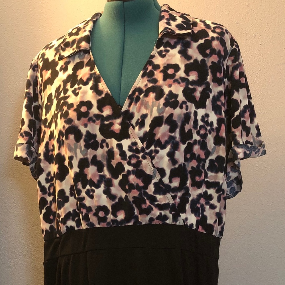Torrid Purple/Black Leopard Dress-NWT